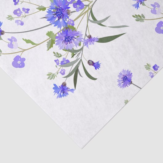 Die Knopf-Blumenseidenpapier des blauen Seidenpapier (Ausschnitt)