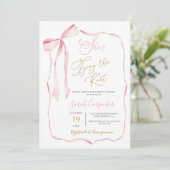 Die Knot-Bridal-Dusche binden Einladung (Stehend Vorderseite)