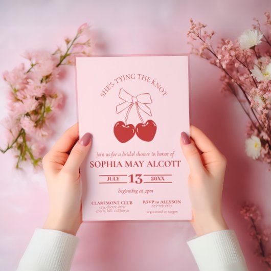 Die Knot Coquette Bridal Dusche einladen Einladung