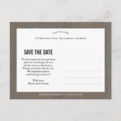 Die Knot Save The Date Karte - Rustikale Rinde (Rückseite)