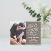 Die Knot Save The Date Karte - Rustikale Rinde (Stehend Vorderseite)
