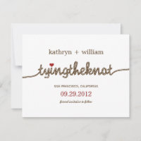 Die Knoten Binden Moderne Save The Date Ankündigun