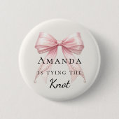 Die Knoten bindend rosa Schleife elfenbeinfarbene Button (Vorderseite)