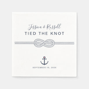 Die Knotenanker-Hochzeit verriegeln Serviette