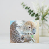 Die "Koala cuddle" Landschaft Kunst Postkarte (Stehend Vorderseite)
