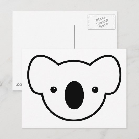 Die Koala Postkarte (Vorne/Hinten)