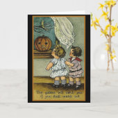 Die Kobolde fangen Sie Halloween-Karten Karte (Gelbe Blume)