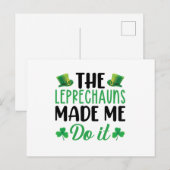 Die Kobolden machen mich zum Patrick's Day Postkarte (Vorne/Hinten)