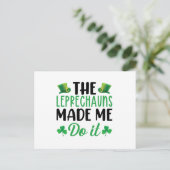 Die Kobolden machen mich zum Patrick's Day Postkarte (Stehend Vorderseite)