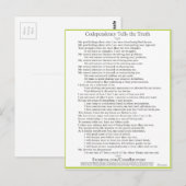 Die Kodependenz erzählt die Wahrheitspostkarte Postkarte (Vorne/Hinten)