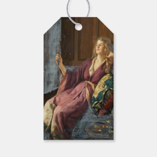 Die kokette Frau (von John Collier) Geschenkanhänger (Vorderseite)