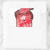 Die Kollektion Moderne Weihnachtsmannmütze. Rechteckiger Aufkleber (Tasche)