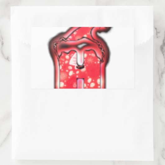 Die Kollektion Moderne Weihnachtsmannmütze. Rechteckiger Aufkleber (Tasche)