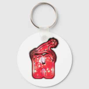 Die Kollektion Moderne Weihnachtsmannmütze. Schlüsselanhänger
