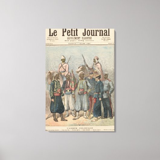 Die koloniale Armee Leinwanddruck (Vorderseite)