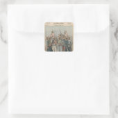 Die koloniale Armee Quadratischer Aufkleber (Tasche)