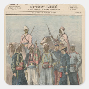 Die koloniale Armee Quadratischer Aufkleber