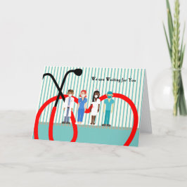 Die Koloskopie wird mit dem medizinischen Personal Dankeskarte