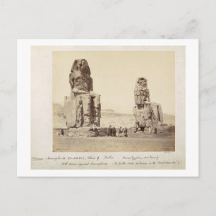 Die Kolossi von Memnon, Statuen von Amenhotep III, Postkarte