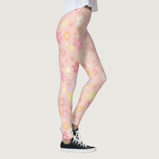 Die Kombination aus Rosa und Blume ist wunderschön Leggings (Rechts)