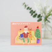 Die kommende Zuhause des Weihnachtsmanns Postkarte (Stehend Vorderseite)