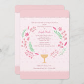 Die Kommunions-Einladung des Mädchens Einladung (Vorne/Hinten)