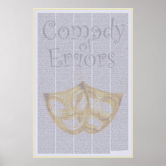 Die Komödie der Fehler von Shakespeare Poster (Vorne)