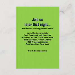 DIE KOMPULSIERTE TEXTER-Bar Mitzvah-Party-Karte Einladung
