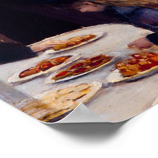 Die Konditorei Gloppe auf den Champs-Elysees Poster (Ecke)