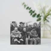 Die Konferenz von Jalta Postkarte (Stehend Vorderseite)