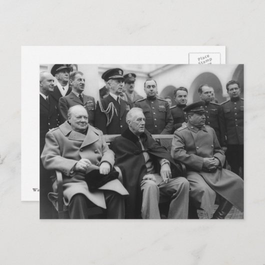 Die Konferenz von Jalta Postkarte (Vorne/Hinten)