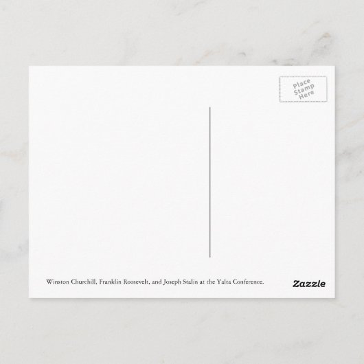 Die Konferenz von Jalta Postkarte (Rückseite)