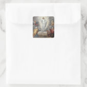 Die Konfiguration (Öl auf Kupfer) Quadratischer Aufkleber (Tasche)