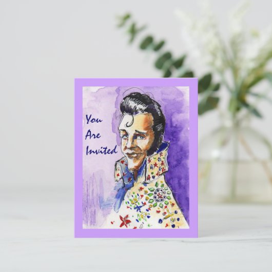 DIE KÖNIG INVITES FUN KARAOKE PARTY ~ EINLADUNG (Stehend Vorderseite)