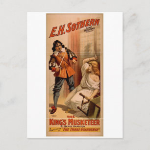 Die Könige Musketeer, "Die drei Wächter" Vintag Postkarte