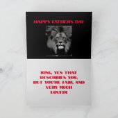 DIE KÖNIGE VATER DAY CARD DANKESKARTE (Innenseite)