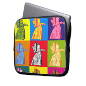 Die Königin der Herz-Pop-Kunst Laptopschutzhülle (Vorderseite Links)