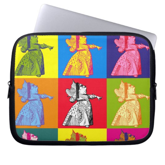Die Königin der Herz-Pop-Kunst Laptopschutzhülle (Vorderseite)