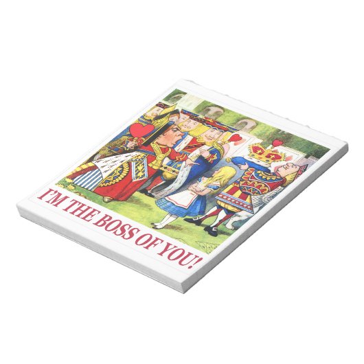 Die Königin der Herzen erklärt, ich bin der Chef v Notizblock (Rotiert)