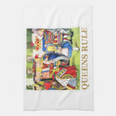 Die Königin der Herzen sagt, "Queens-Regel! " Küchentuch (Vertikal)