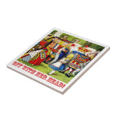 Die Königin der Herzen schreit "weg mit ihrem Fliese (Seite)