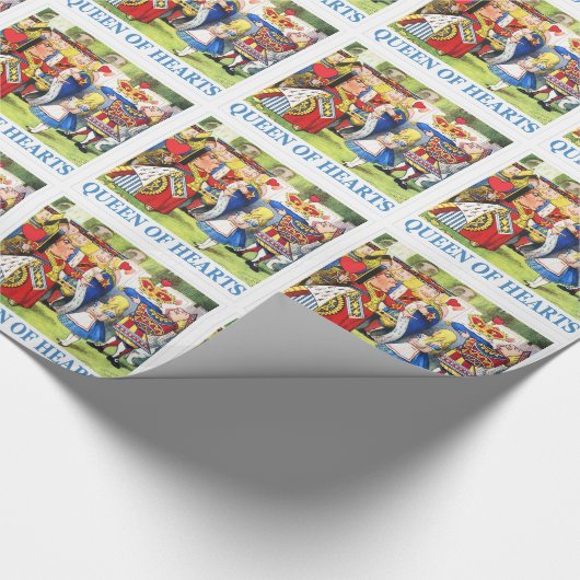 Die Königin der Künste trifft Alice im Wunderland Geschenkpapier (Ecke)