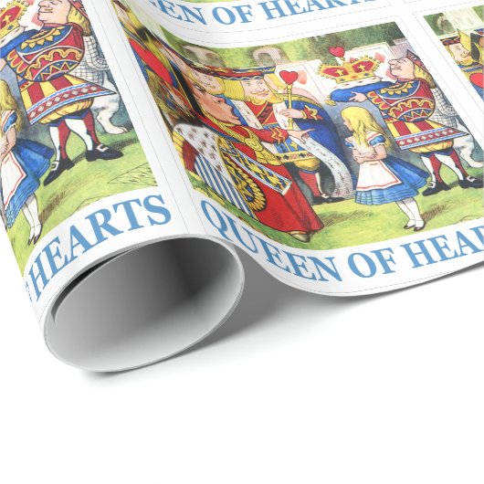 Die Königin der Künste trifft Alice im Wunderland Geschenkpapier (Rolleneckpunkt)