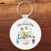 Die Königin der Sauberkeit Schlüsselanhänger (Rückseite)