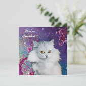 DIE KÖNIGIN DER WEISSEN KATZEN EINLADUNG (Stehend Vorderseite)