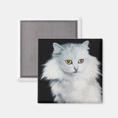 DIE KÖNIGIN DER WEISSEN KATZEN MAGNET (Vorderseite/Rückseite)