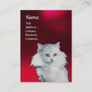 DIE KÖNIGIN DER WEISSEN KATZEN, MONOGRAMM-ROTHÜLLP VISITENKARTE