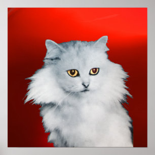 DIE KÖNIGIN DER WEISSEN KATZEN ,Rote Rubine Poster