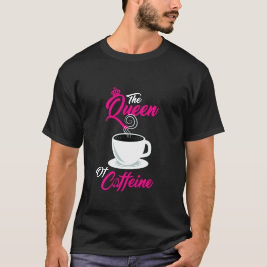 Die Königin des Coffeinkaffees, lange Kaffeehaus T-Shirt (Vorderseite)