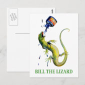 Die Königin des Herzens attackiert die Lizard Postkarte (Vorne/Hinten)